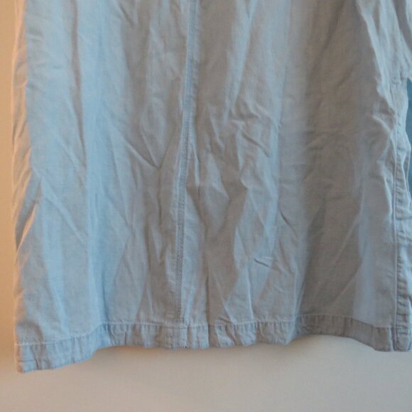 J. JILL Light Denim Maxi Chambray Dress Coastal Lagenlook Minimalist Size XL P - Picture 8 of 15